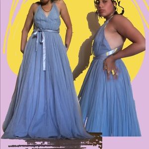 dusty blue cinderella dress